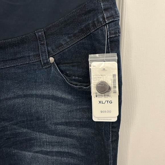 NWTs Thyme Maternity 3 in 1 Maternity Jeans, Sz XL - Picture 3 of 8